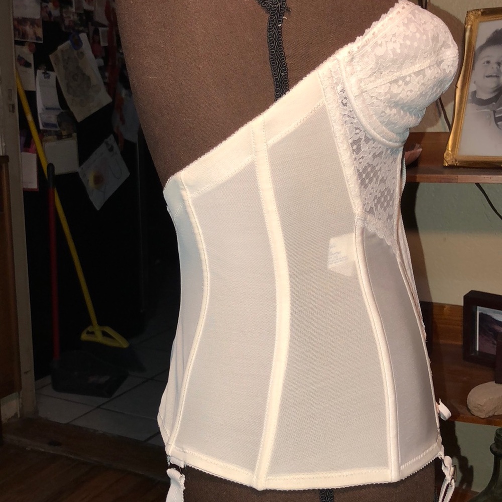 Corset Bustier w/garters SZ 34C - Picture 7 of 8
